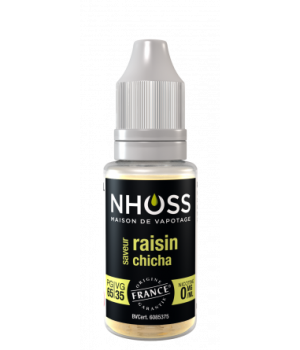 Lot de 5 flacons de 10ml Raisin Chicha 0mg