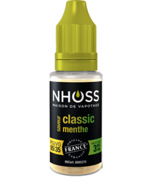 Lot de 5 flacons de 10ml Classic menthe 3mg