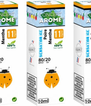 CONCEPTAROME 3xFLACONS 80/20 ICE POIRE