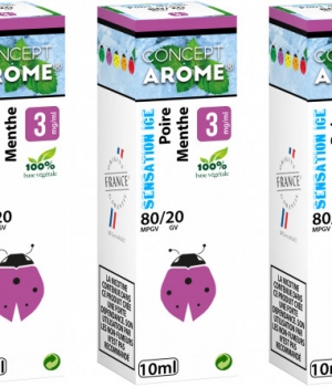 CONCEPTAROME 3xFLACONS 80/20 ICE POIRE