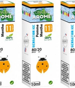 CONCEPTAROME 3xFLACONS 80/20 ICE POMME