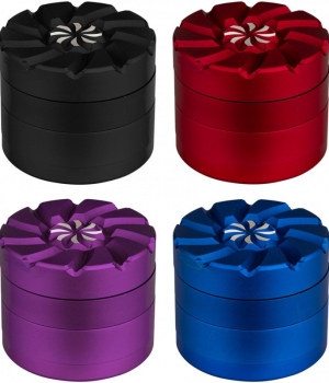 Grinder Alu  Ø 5.5 cm 4 éléments 4 coloris